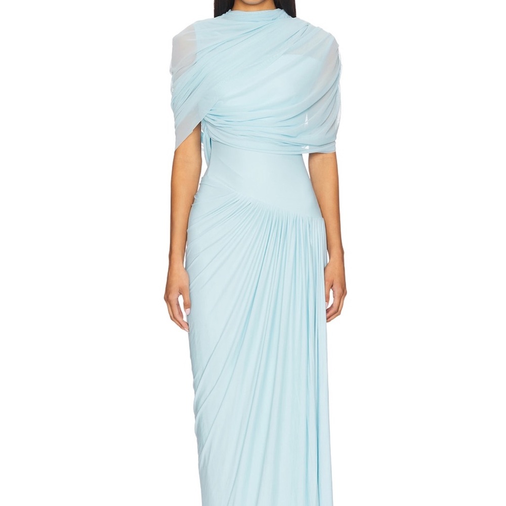 Chic One Shoulder Light Blue Dress